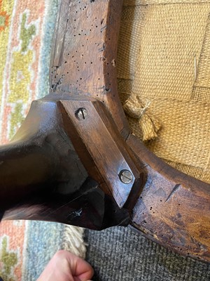 Lot 78 - A George II walnut stool