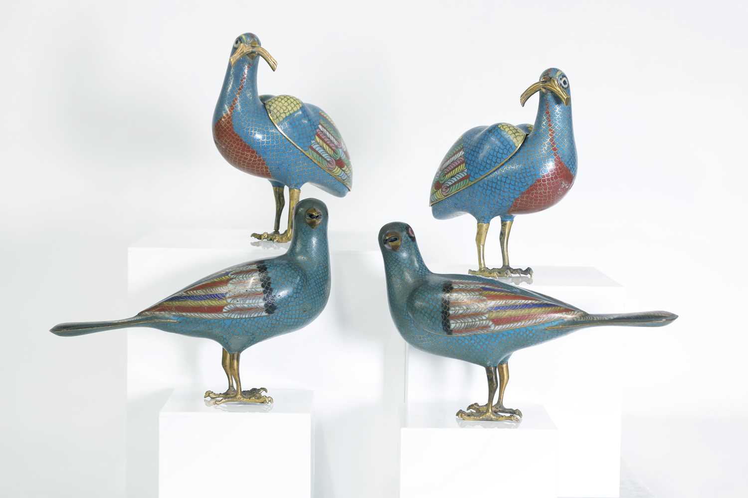 Lot 18 - A group of cloisonné pieces