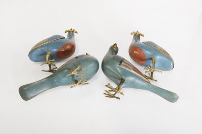 Lot 18 - A group of cloisonné pieces