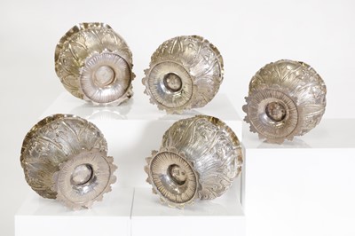 Lot 22 - A set of four William IV Scottish silver salts