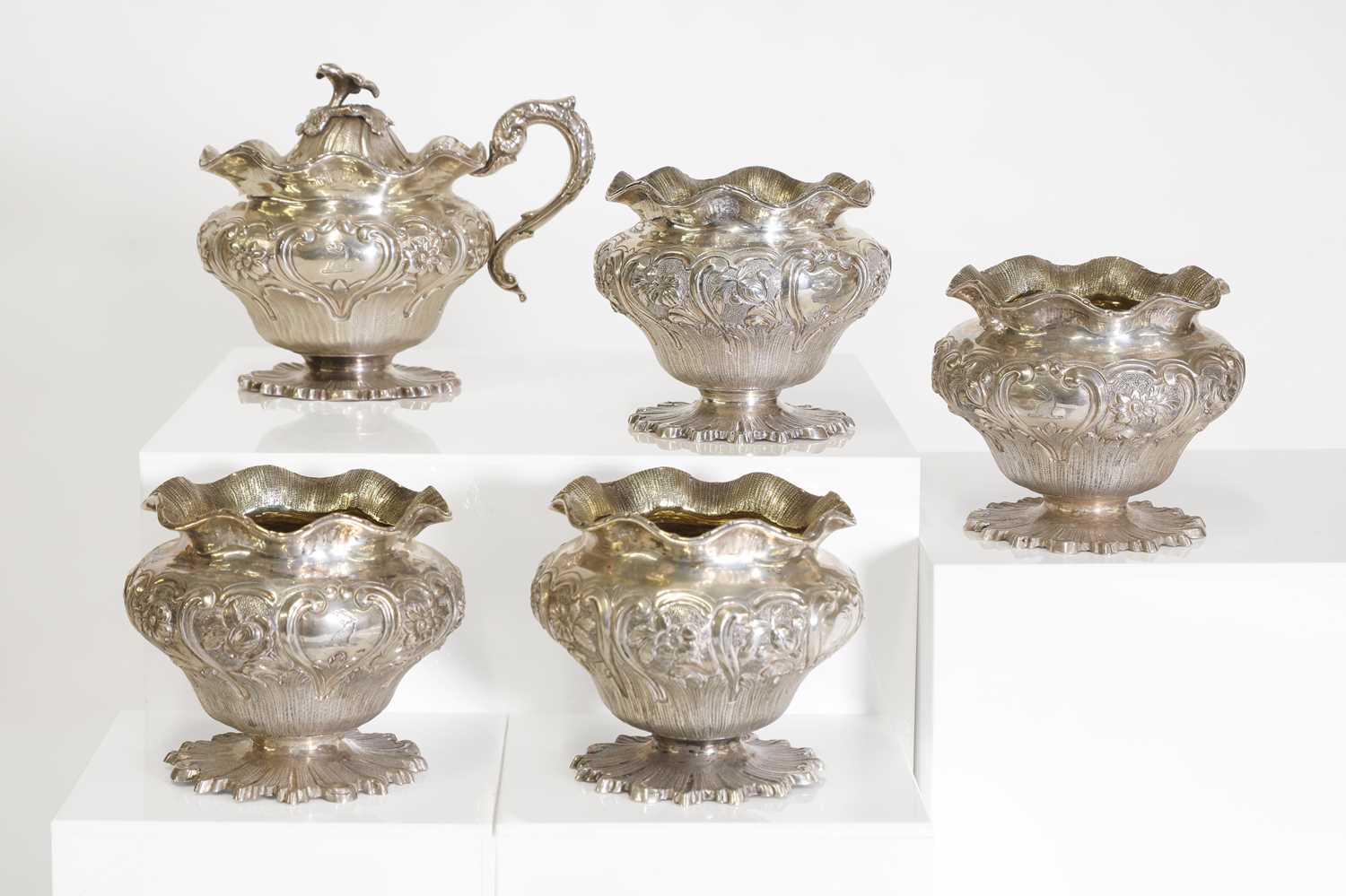Lot 22 - A set of four William IV Scottish silver salts