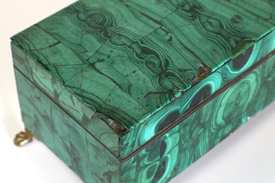Lot 57 - A malachite trinket box