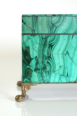 Lot 57 - A malachite trinket box