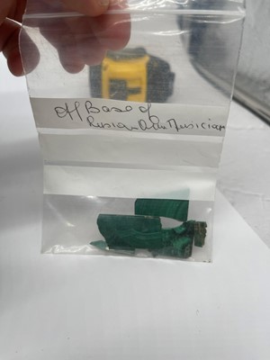 Lot 57 - A malachite trinket box