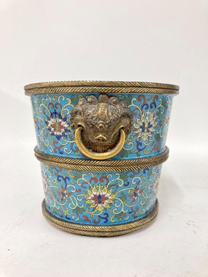 Lot 73 - A pair of cloisonné buckets
