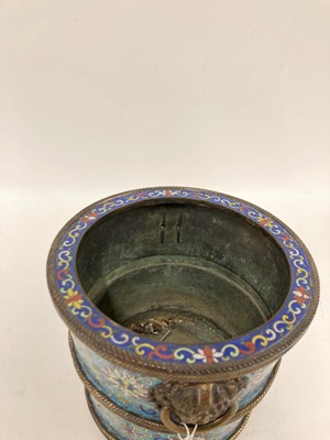Lot 73 - A pair of cloisonné buckets