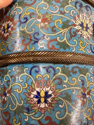 Lot 73 - A pair of cloisonné buckets