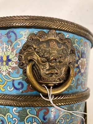 Lot 73 - A pair of cloisonné buckets