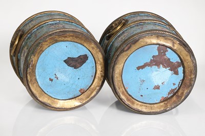 Lot 73 - A pair of cloisonné buckets