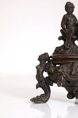 Lot 39 - A bronze inkwell