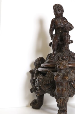 Lot 39 - A bronze inkwell