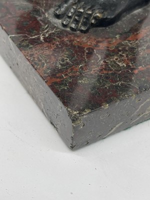 Lot 45 - A grand tour patinated bronze figure, after the antique