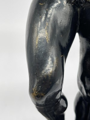 Lot 45 - A grand tour patinated bronze figure, after the antique