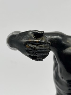 Lot 45 - A grand tour patinated bronze figure, after the antique