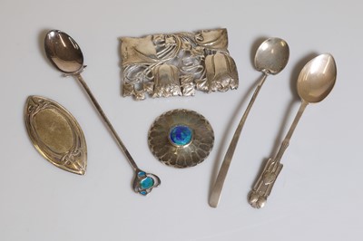 Lot 72 - An Arts & Crafts silver buckle designed by Archibald Knox for Liberty & Co.