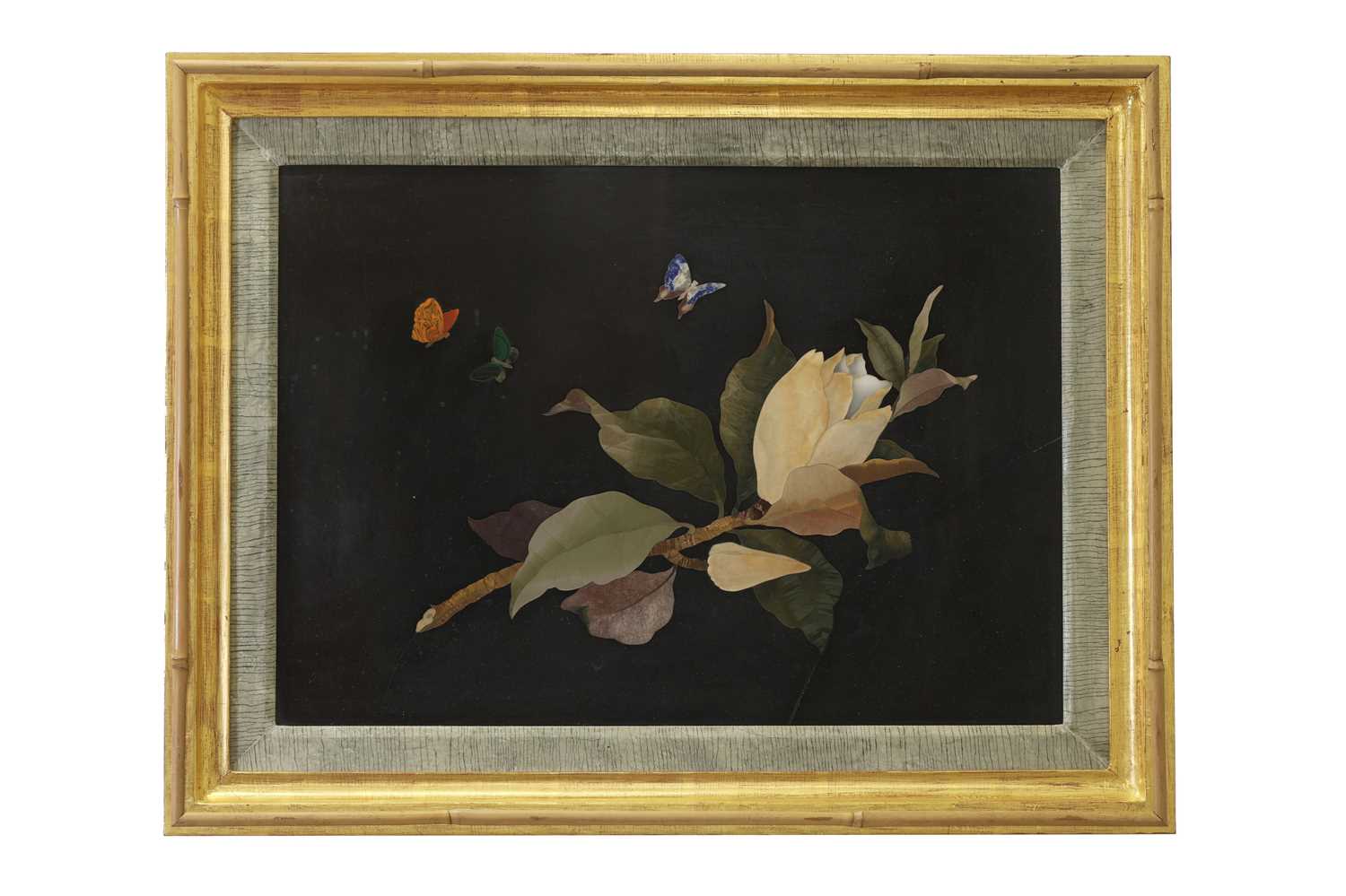 Lot 6 - A large hardstone pietra dura panel