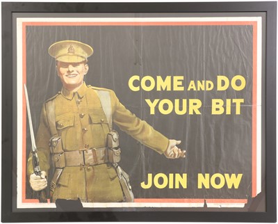 Lot 128 - A large WWI Parliamentary recruitment poster