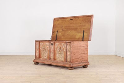 Lot 45 - A painted wedding chest
