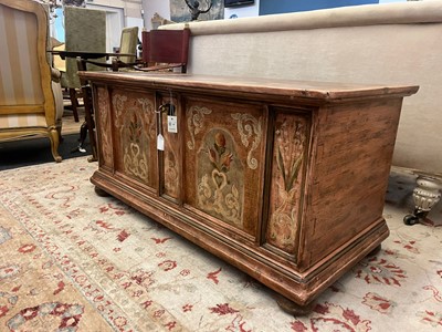 Lot 45 - A painted wedding chest