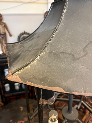 Lot 364 - A painted metal hall lantern