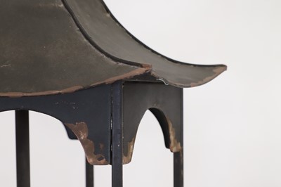 Lot 364 - A painted metal hall lantern