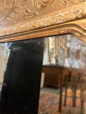 Lot 79 - A gilt-gesso pier glass