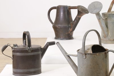 Lot 363 - A quantity of metal watering cans