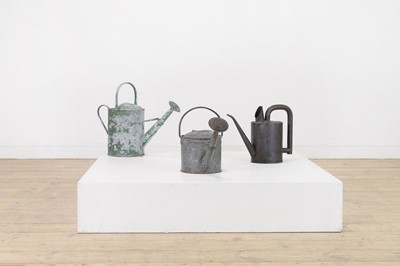 Lot 363 - A quantity of metal watering cans