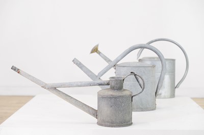Lot 363 - A quantity of metal watering cans