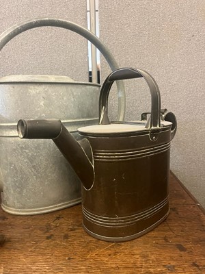 Lot 363 - A quantity of metal watering cans