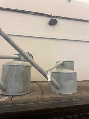 Lot 363 - A quantity of metal watering cans