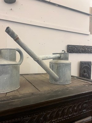 Lot 363 - A quantity of metal watering cans
