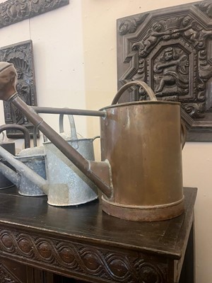 Lot 363 - A quantity of metal watering cans