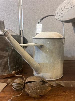 Lot 363 - A quantity of metal watering cans