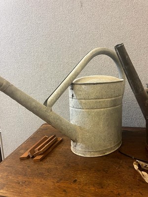 Lot 363 - A quantity of metal watering cans