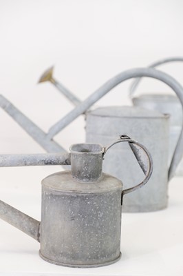 Lot 363 - A quantity of metal watering cans