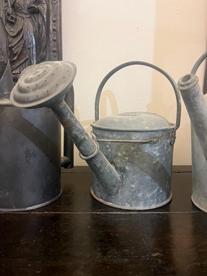 Lot 363 - A quantity of metal watering cans