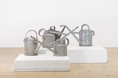 Lot 363 - A quantity of metal watering cans
