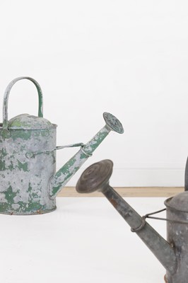 Lot 363 - A quantity of metal watering cans