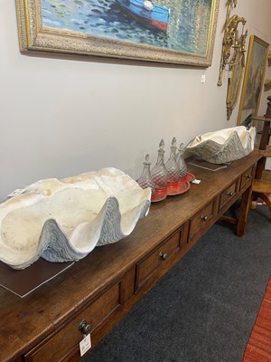 Lot 458 - A pair of giant clam shells (Tridacna gigas)