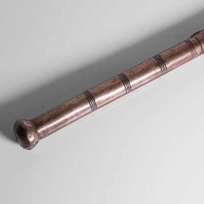 Lot 211 - An elephant driver's silvered-copper goad or ankus