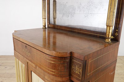 Lot 281 - A George IV rosewood, brass and parcel-gilt side cabinet