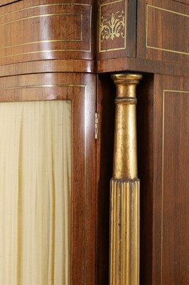 Lot 281 - A George IV rosewood, brass and parcel-gilt side cabinet