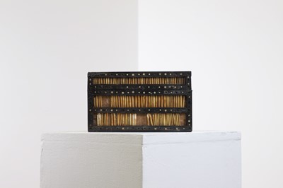 Lot 299 - A Sinhalese porcupine quill, ebony and ivory workbox