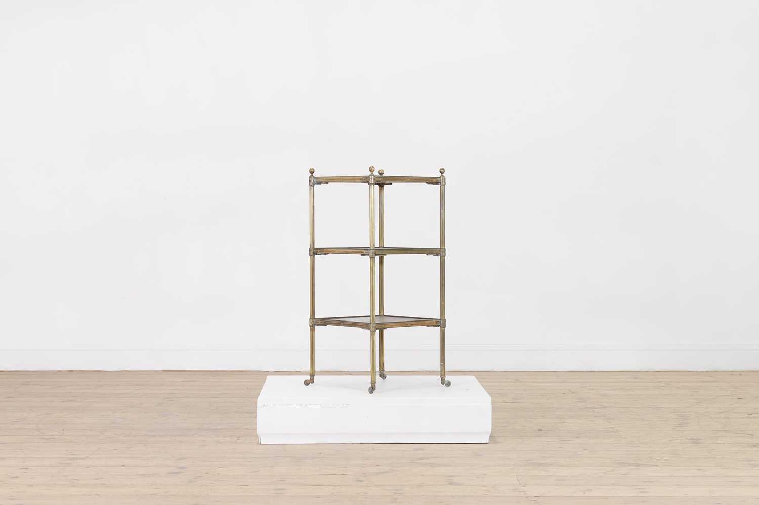 Lot 283 - A Regency-style brass occasional table or étagère