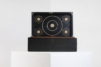 Lot 300 - A Sinhalese ebony and ivory-inlaid workbox