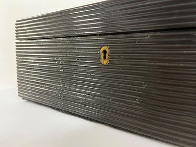 Lot 300 - A Sinhalese ebony and ivory-inlaid workbox