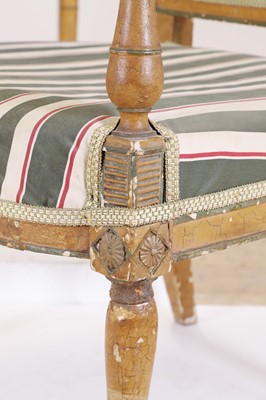 Lot 108 - A pair of Louis XVI painted oak side chairs