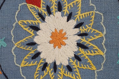 Lot 49 - A suzani-inspired flat-weave rug