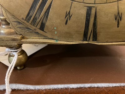 Lot 354 - A brass lantern clock